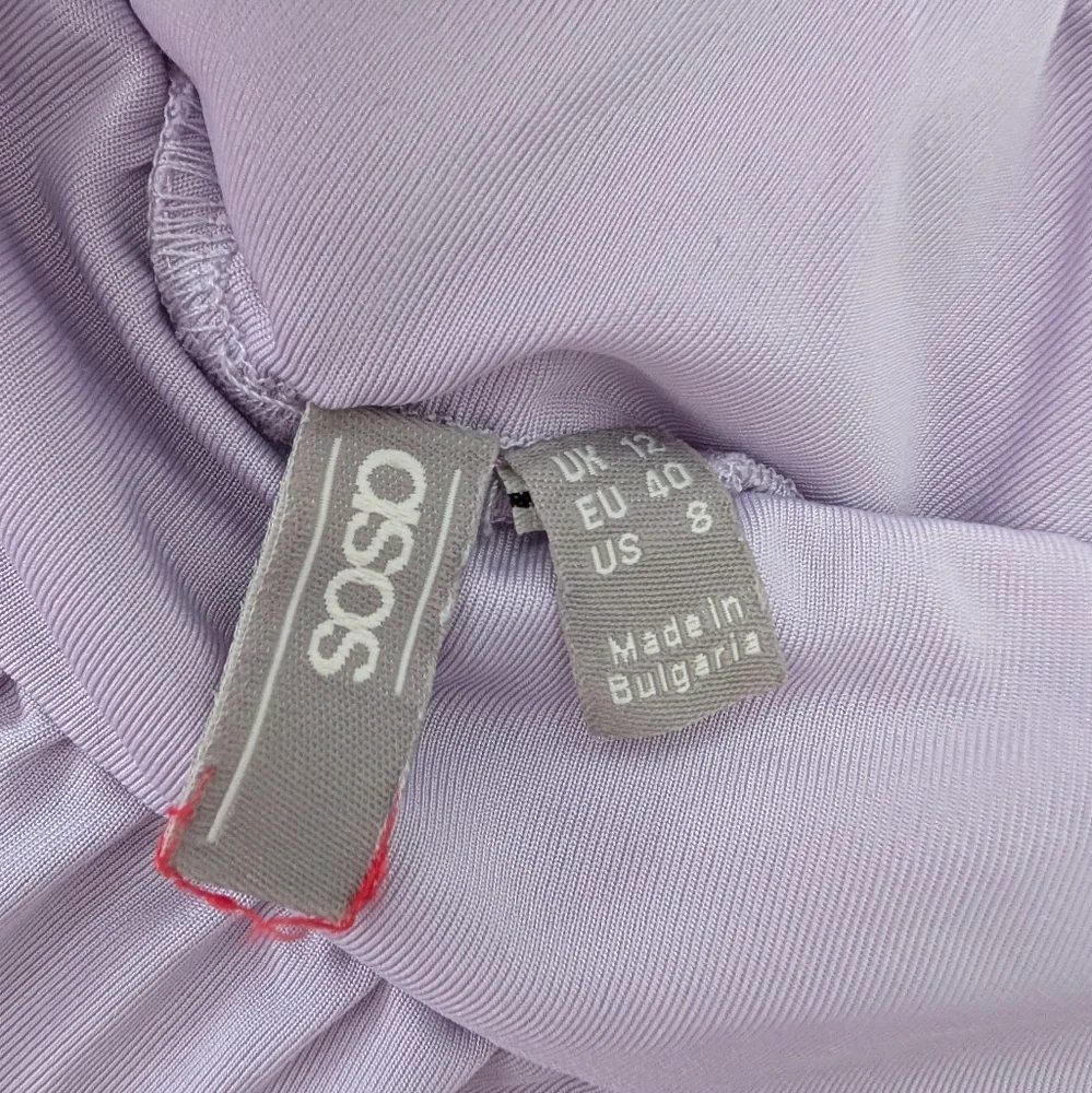 ASOS Lilac Two-Piece Swim Cover-Up Set - US Size 10 (Top) / US Size 8 (Skirt)